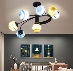 Planetary style chandelier lighting. Price £180. Order number 01