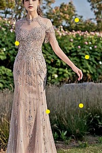 Sparkly fishtail platinum banquet dress £288 Order number 88