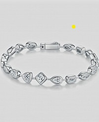 Luxurious moissanite platinum bracelet £288 Order number 40