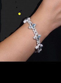 Top quality moissanite platinum bracelet £800 Order number 858