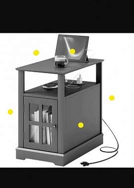 Side table with charging station