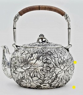 Fine pure silver antique teapot £8000 order number 448