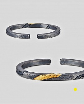 Top quality personalised pure silver retro bracelet set in 24K gold £4008 order number 488