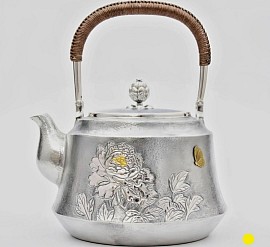 Sterling silver teapot with butterfly accents £5500 order number 585