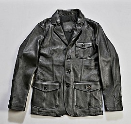 Top quality single-breasted leather jacket £408 Order number 808