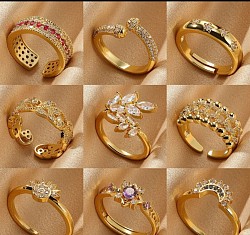 Luxury gold coloured zircon rings £50 order number 588