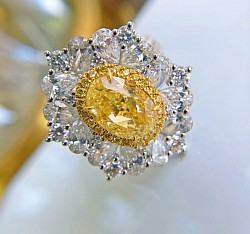 Yellow diamond gemstone ring £50 order number 555