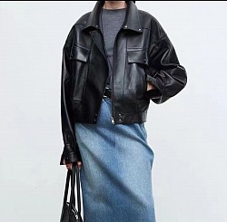 New sheepskin retro loose Jacket £408 order number 580